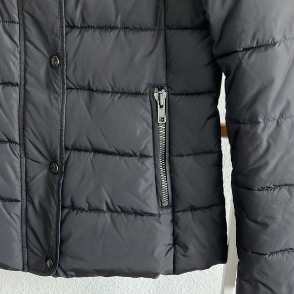 S 13/NYC black puffy jacket w faux fur collar size small, excellent condition - Picture 3 of 8